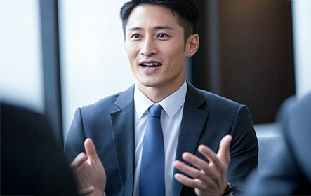 打ち合わせをしている様子